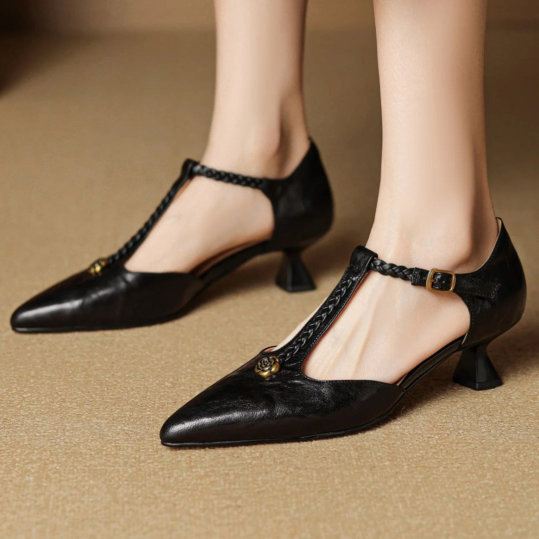 VANESSA MAE GENUINE LEATHER HEELS
