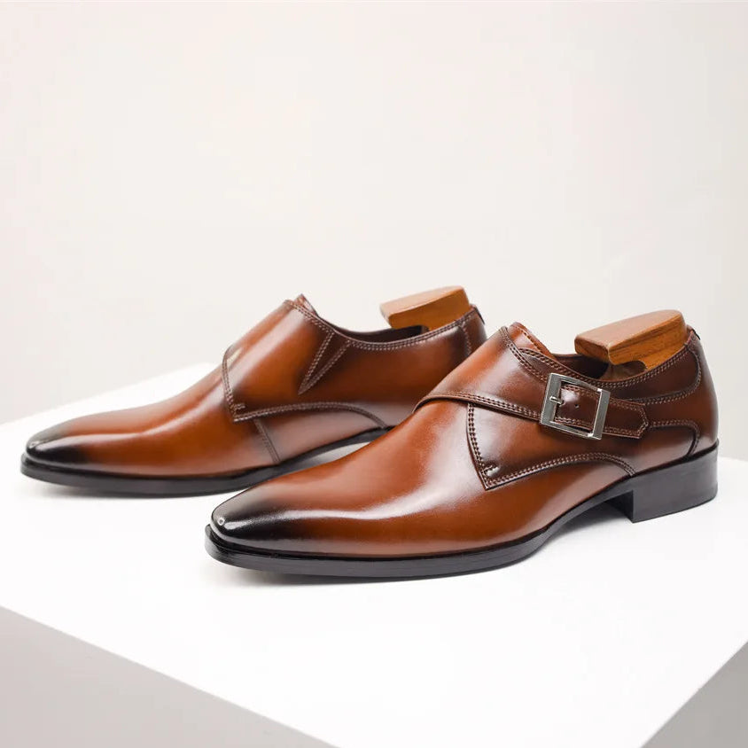 SANTORO LEATHER MONK STRAP