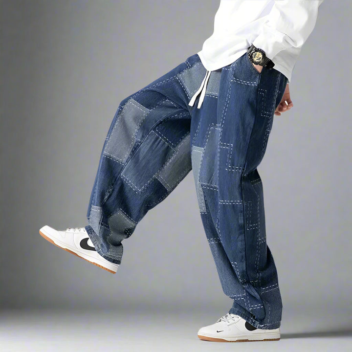 CARL DON MOSAIC BAGGY DENIMS