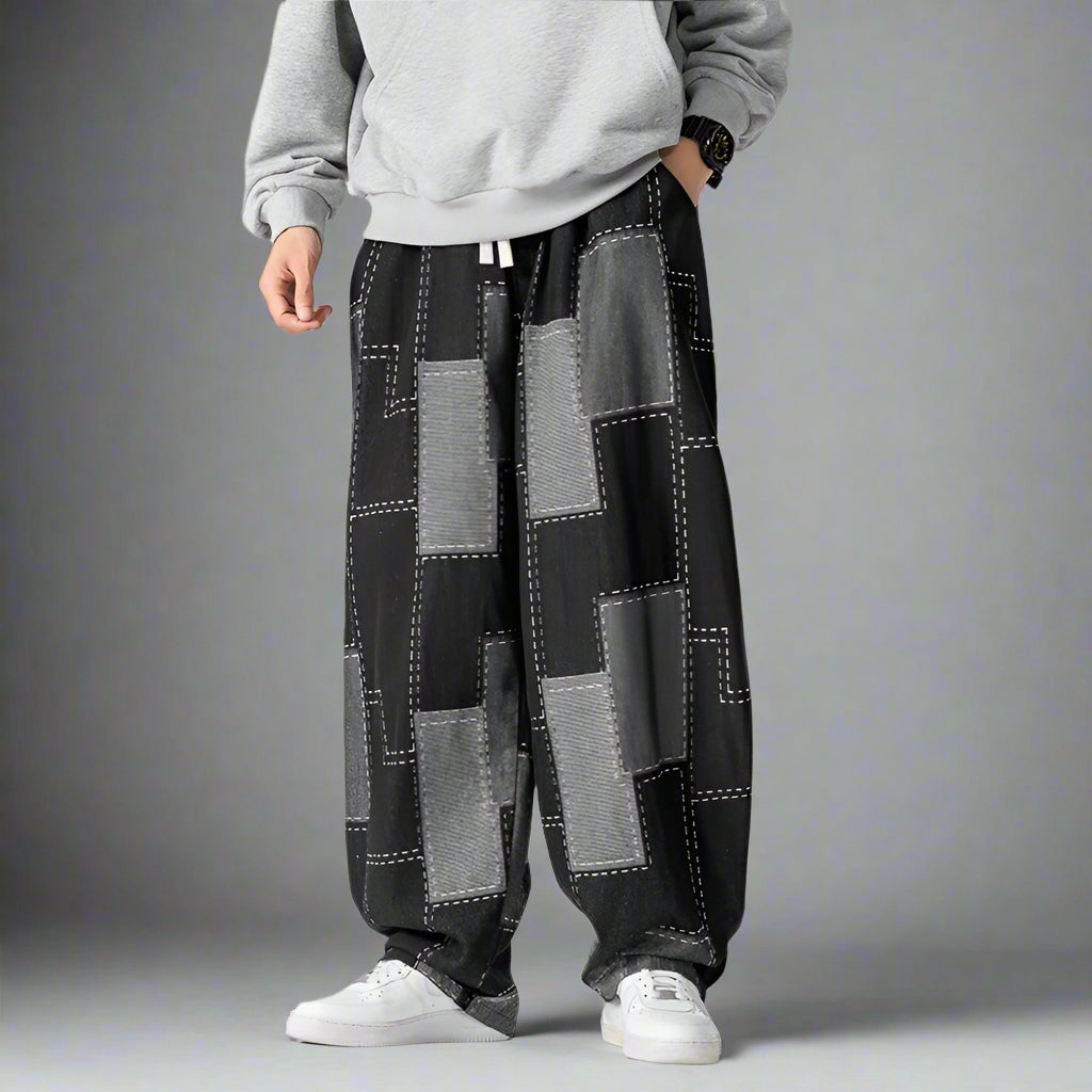 CARL DON MOSAIC BAGGY DENIMS
