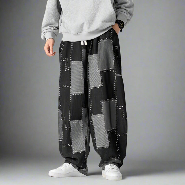 CARL DON MOSAIC BAGGY DENIMS