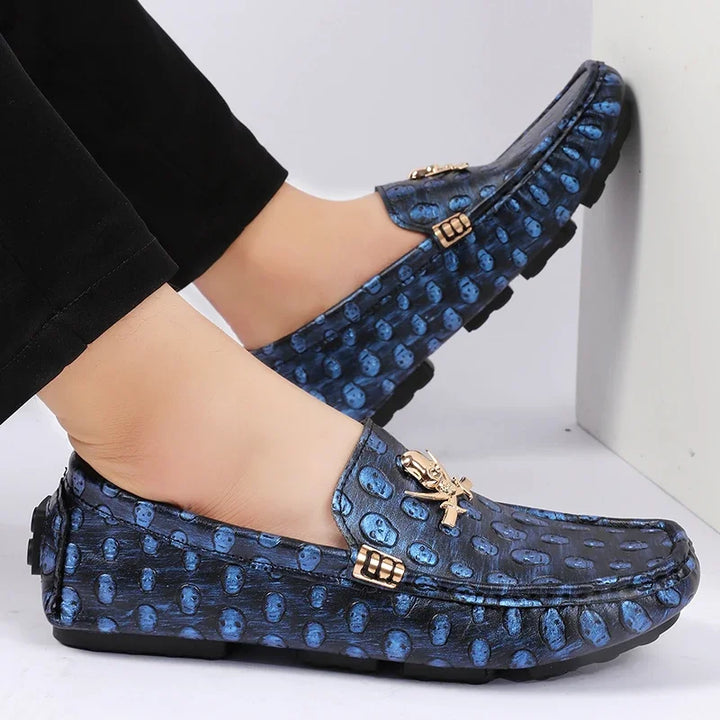 SKULLCUT EMBOSSED LOAFERS