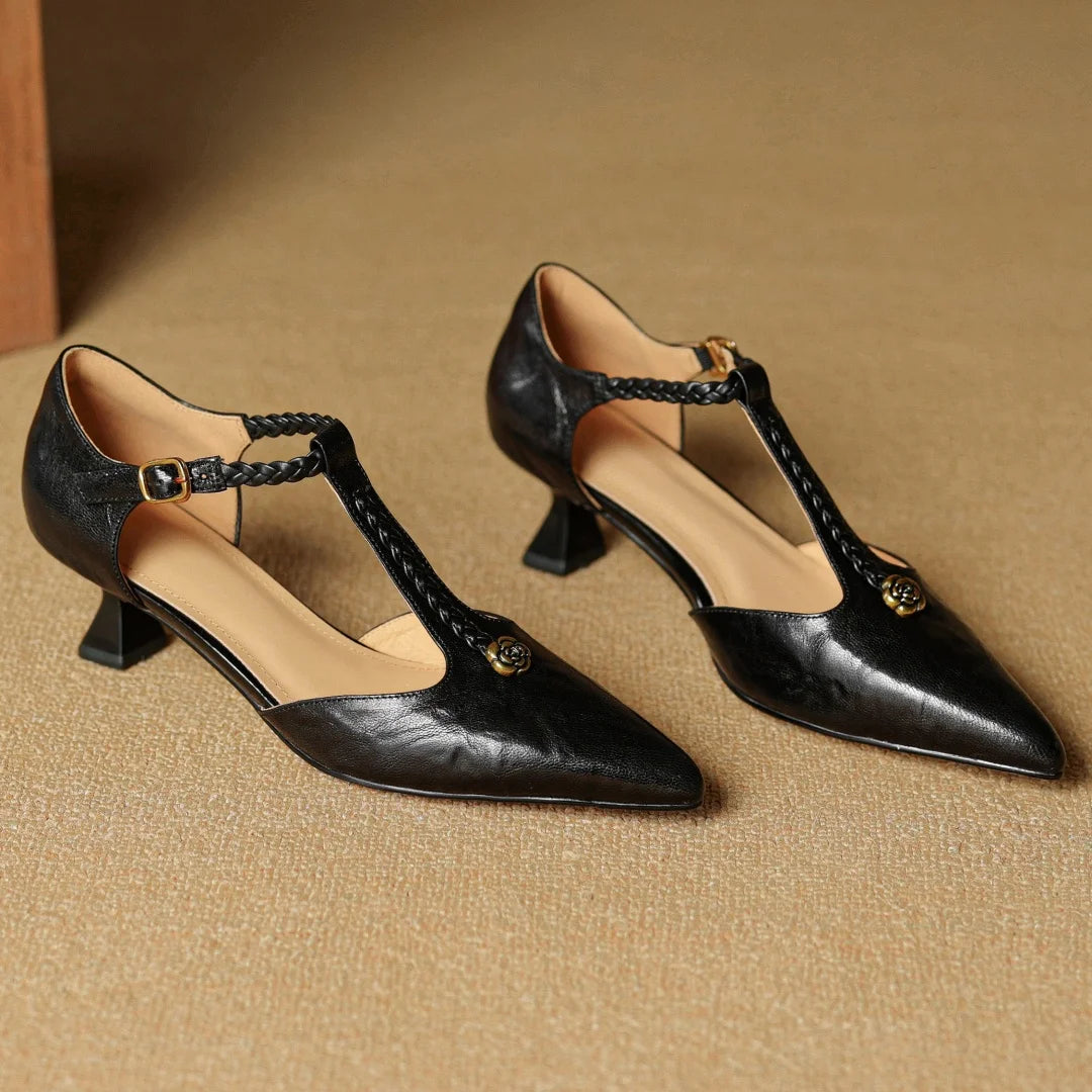 VANESSA MAE GENUINE LEATHER HEELS