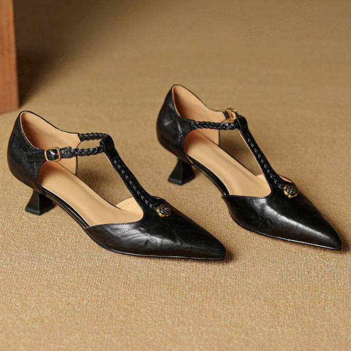 VANESSA MAE GENUINE LEATHER HEELS