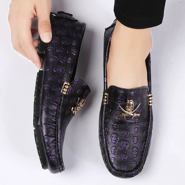 SKULLCUT EMBOSSED LOAFERS