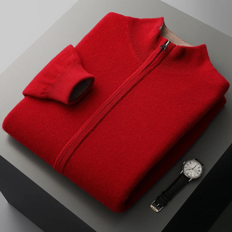 CARMANO CASHMERE ZIP CARDIGAN