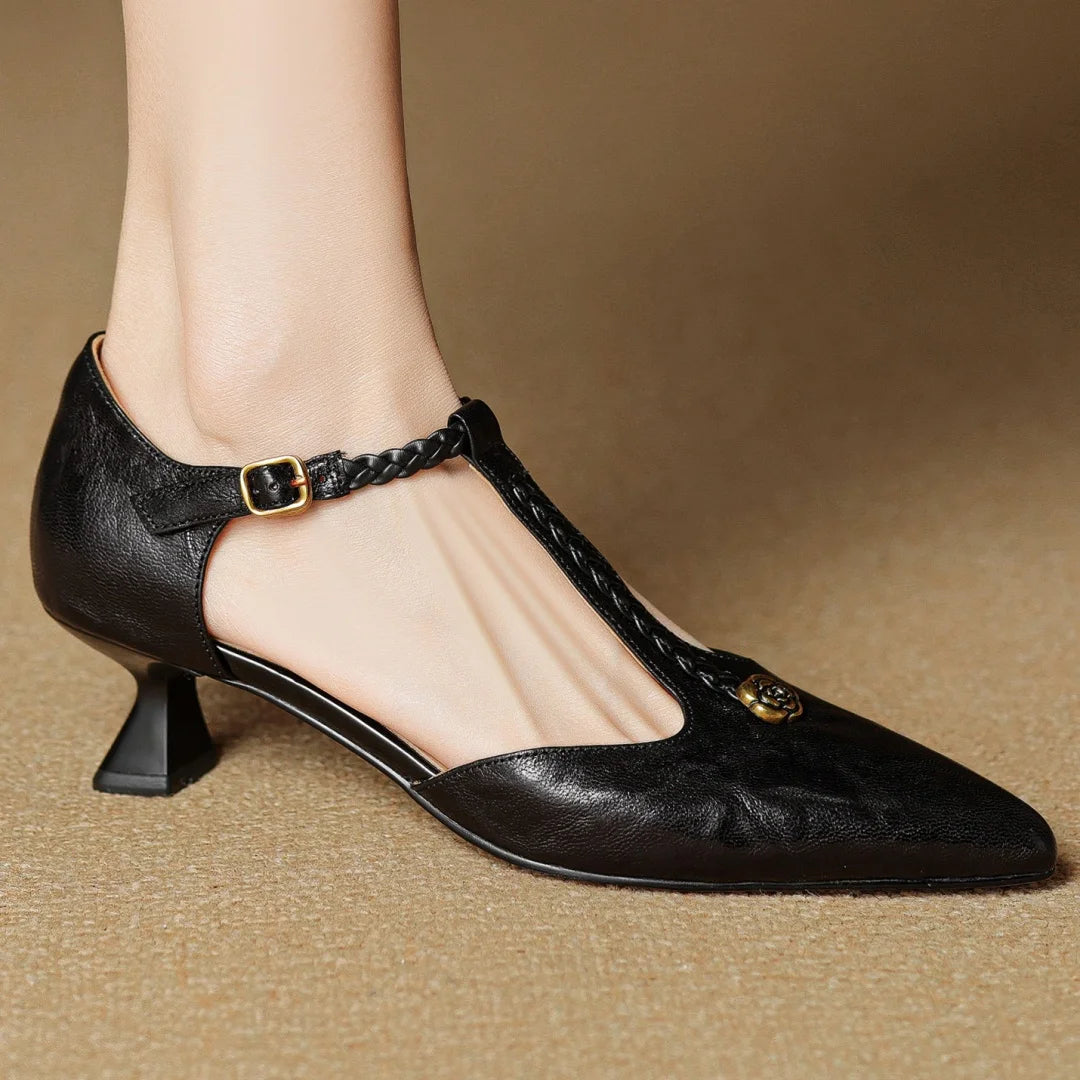 VANESSA MAE GENUINE LEATHER HEELS