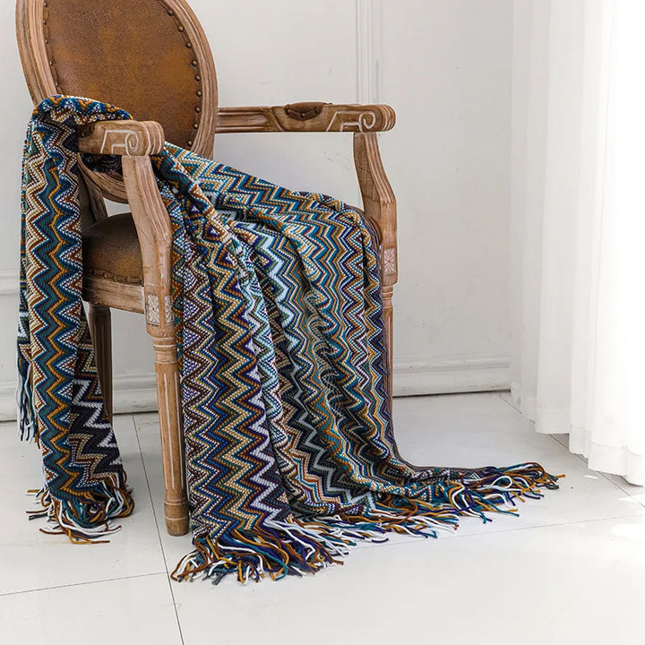 CALIRA WOVEN CHEVRON THROW