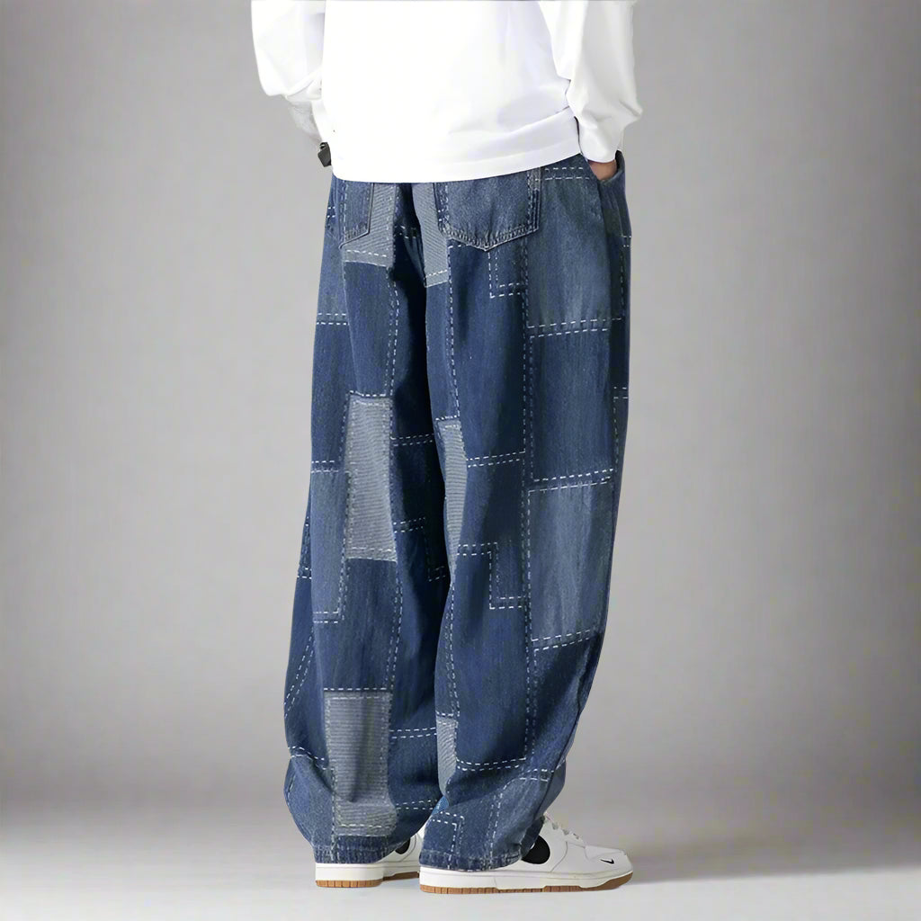 CARL DON MOSAIC BAGGY DENIMS