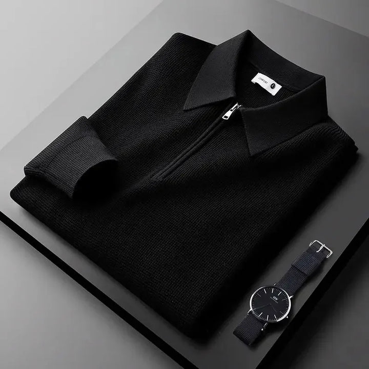 PRESTON WAFFLE-KNIT POLO