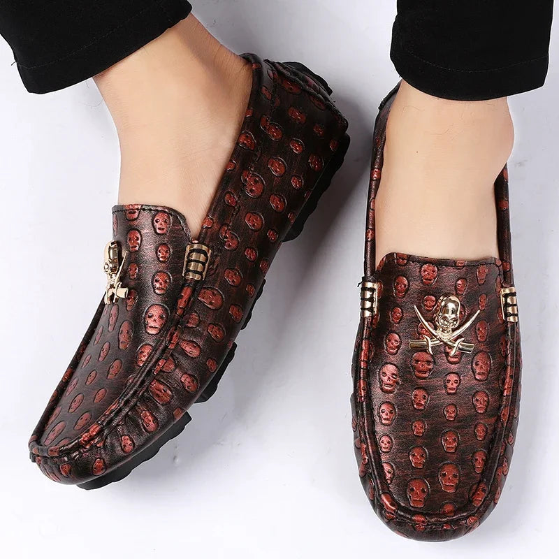 SKULLCUT EMBOSSED LOAFERS