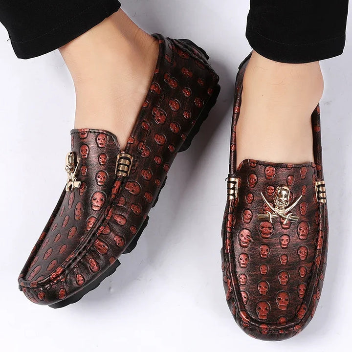 SKULLCUT EMBOSSED LOAFERS