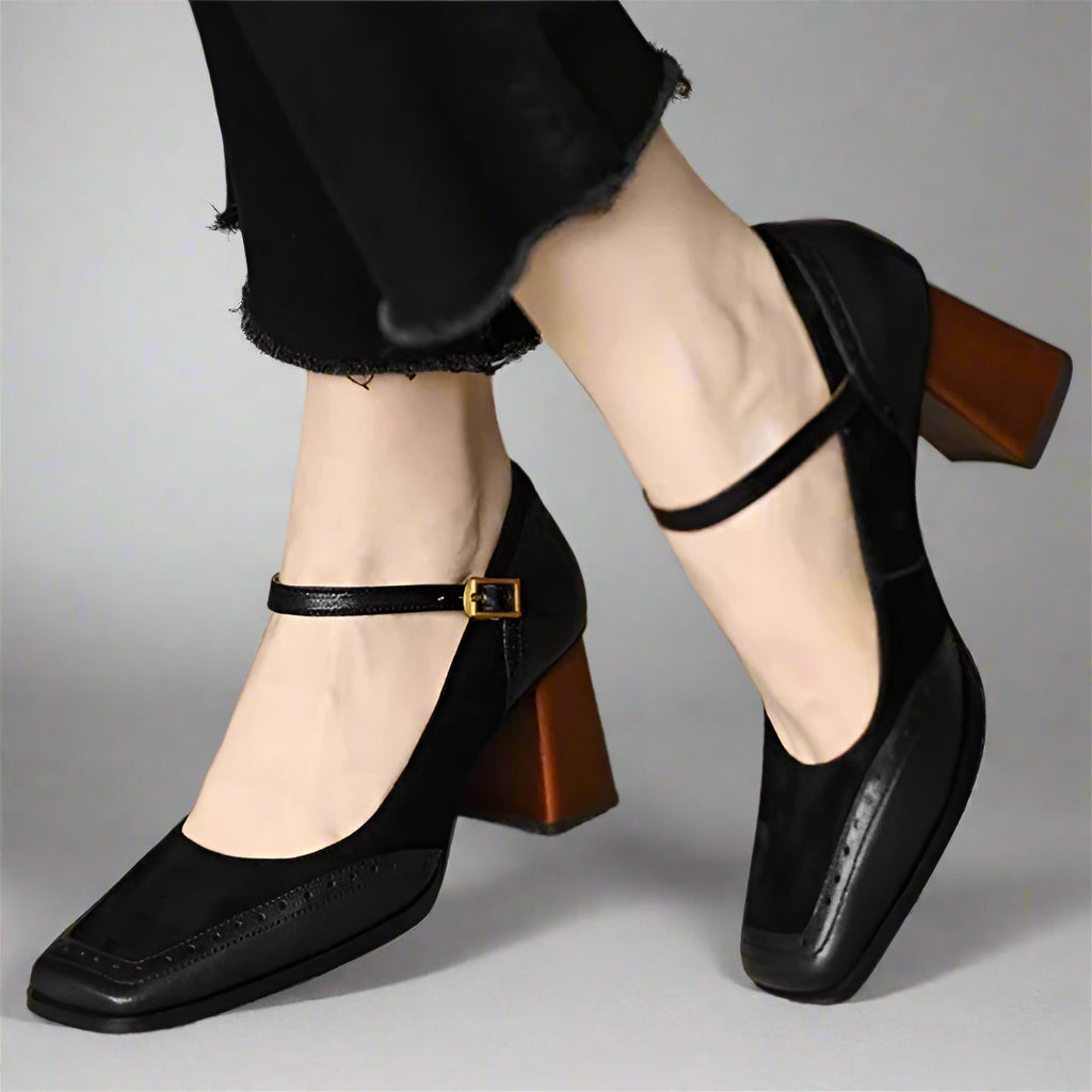 VIVIENNE MARLISE LEATHER HEELS