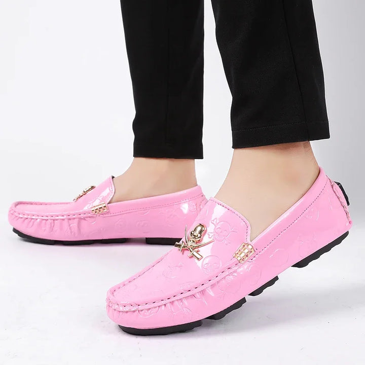 CROWNCUT SKULL LEATHER LOAFERS