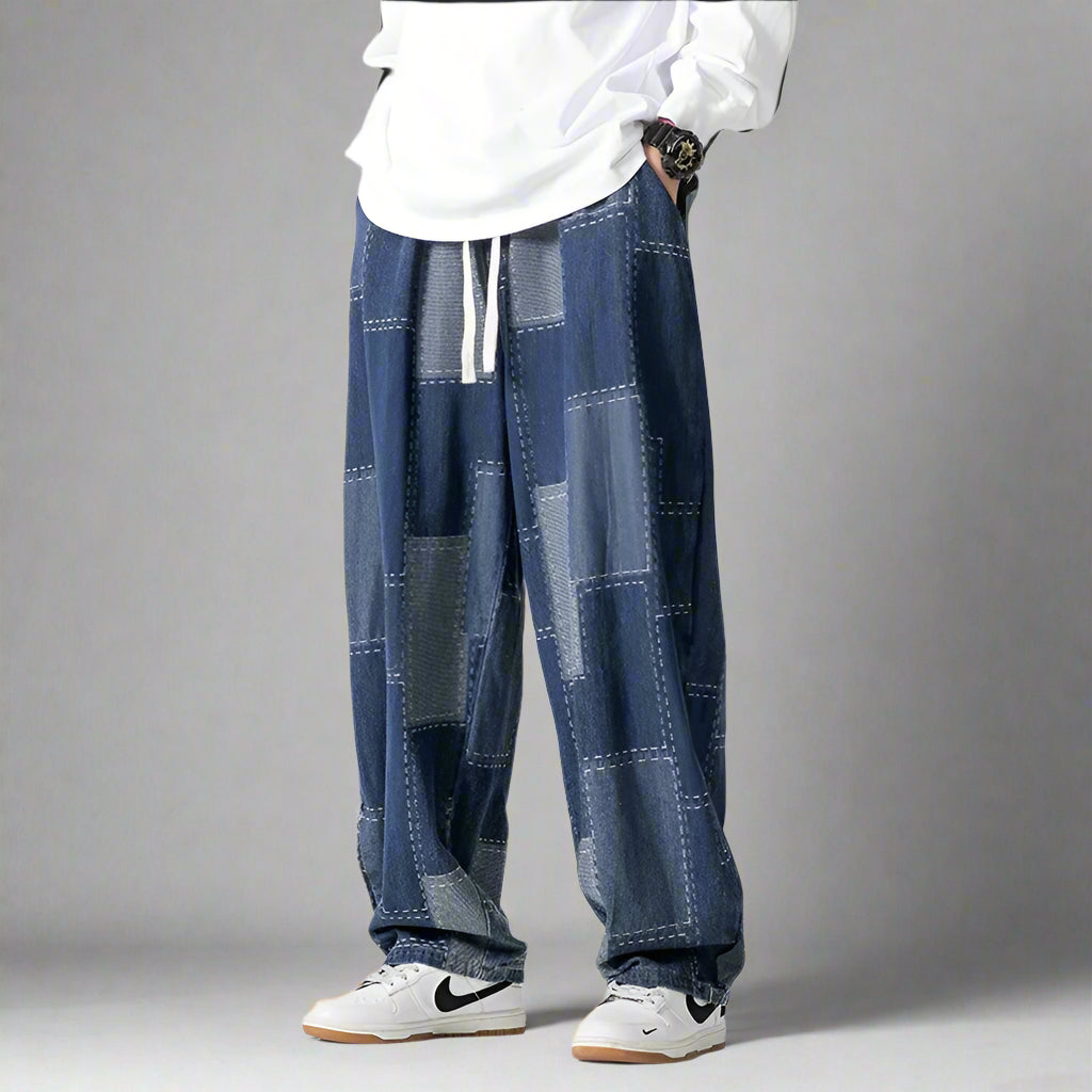 CARL DON MOSAIC BAGGY DENIMS