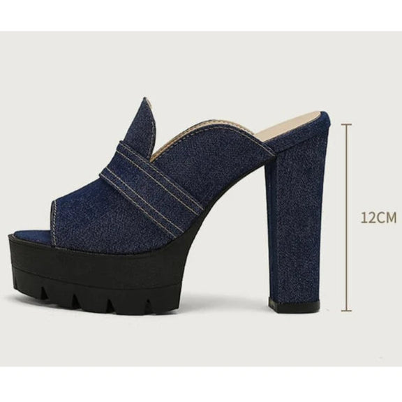 HARLEM DENIM HEELS