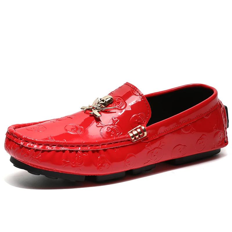 CROWNCUT SKULL LEATHER LOAFERS