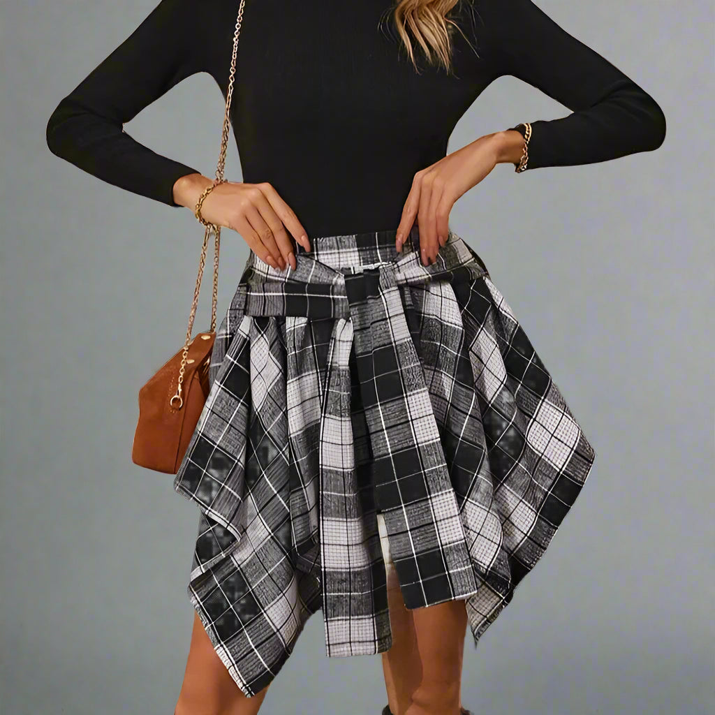 ROWEN PLAID SKIRT