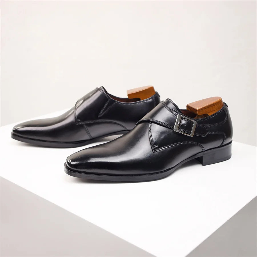 SANTORO LEATHER MONK STRAP