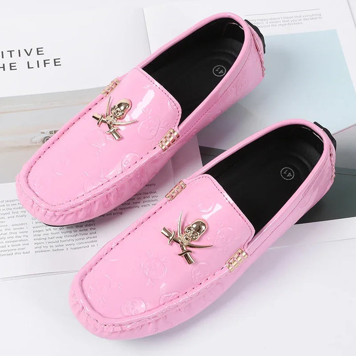 CROWNCUT SKULL LEATHER LOAFERS
