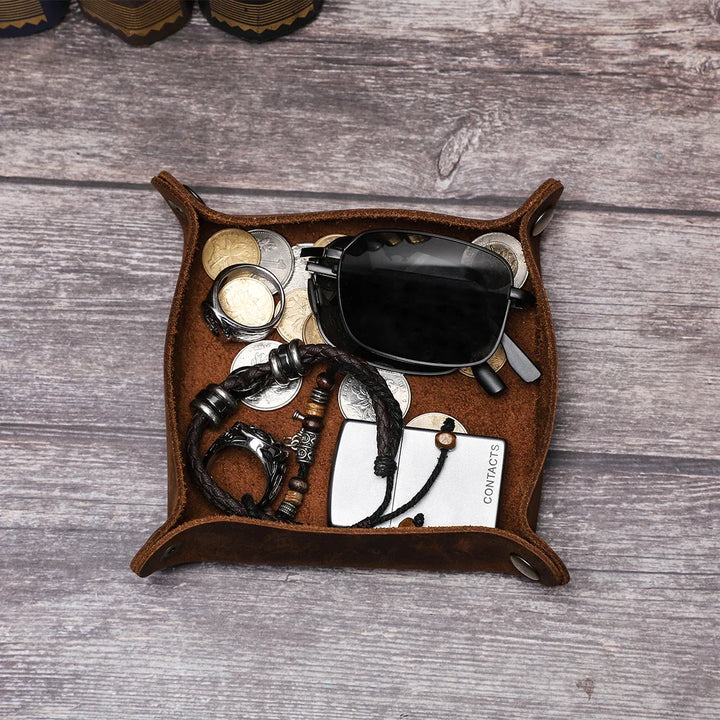 HUDSON LEATHER VALET TRAY