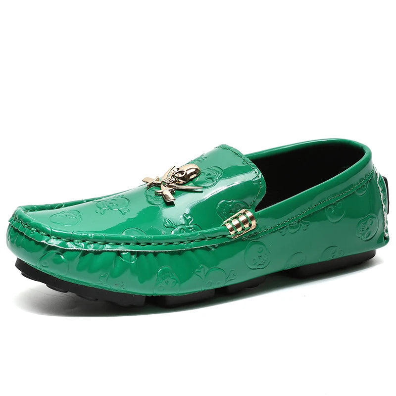 CROWNCUT SKULL LEATHER LOAFERS