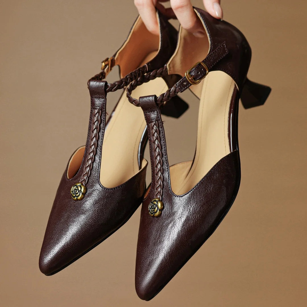 VANESSA MAE GENUINE LEATHER HEELS
