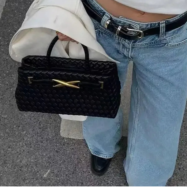 CAMILLE WOVEN SATCHEL