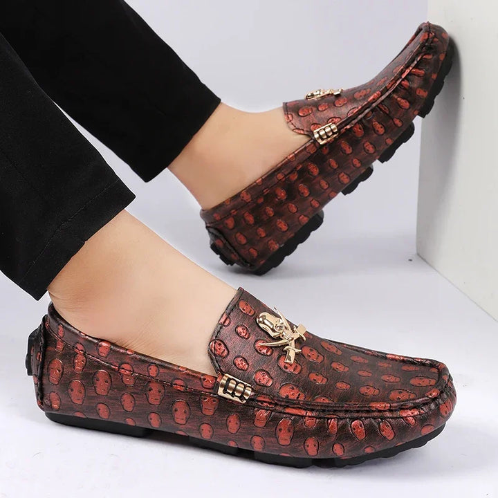 SKULLCUT EMBOSSED LOAFERS