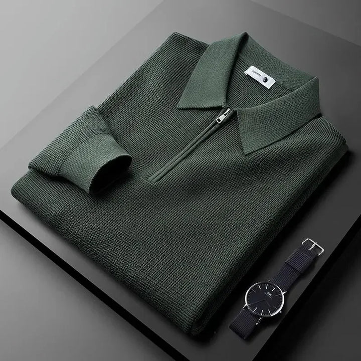 PRESTON WAFFLE-KNIT POLO