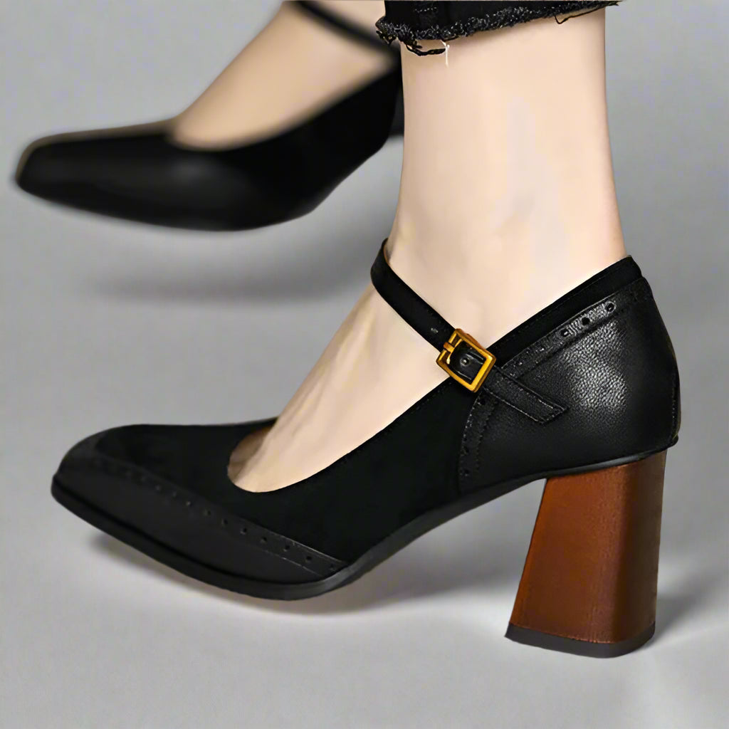 VIVIENNE MARLISE LEATHER HEELS