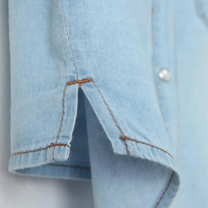 AVERY TIE-KNOT DENIM SHIRT