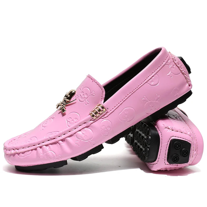 CROWNCUT SKULL LEATHER LOAFERS