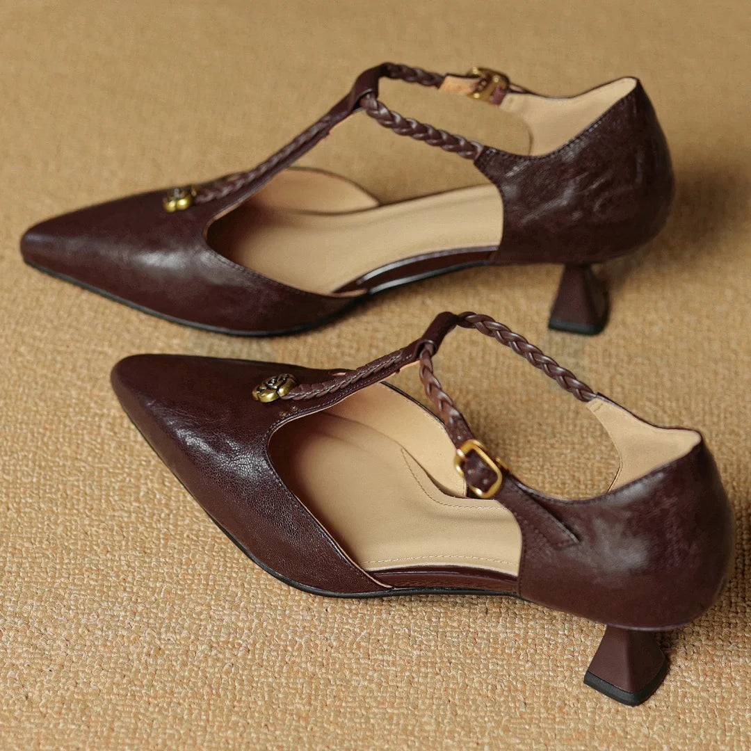 VANESSA MAE GENUINE LEATHER HEELS