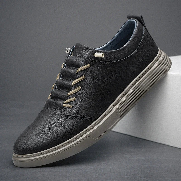 CALDER LEATHER LOWSTRIDE SNEAKERS