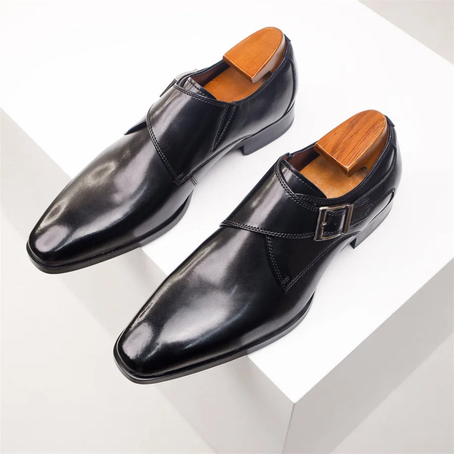 SANTORO LEATHER MONK STRAP