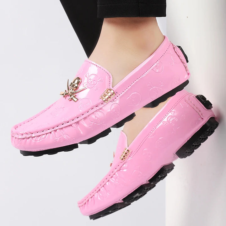 CROWNCUT SKULL LEATHER LOAFERS