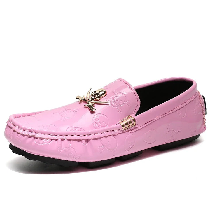 CROWNCUT SKULL LEATHER LOAFERS