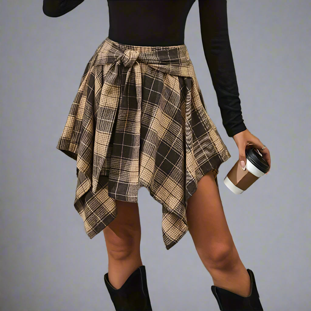 ROWEN PLAID SKIRT
