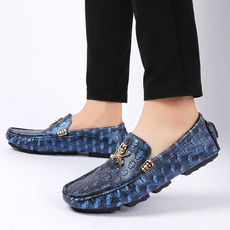 SKULLCUT EMBOSSED LOAFERS