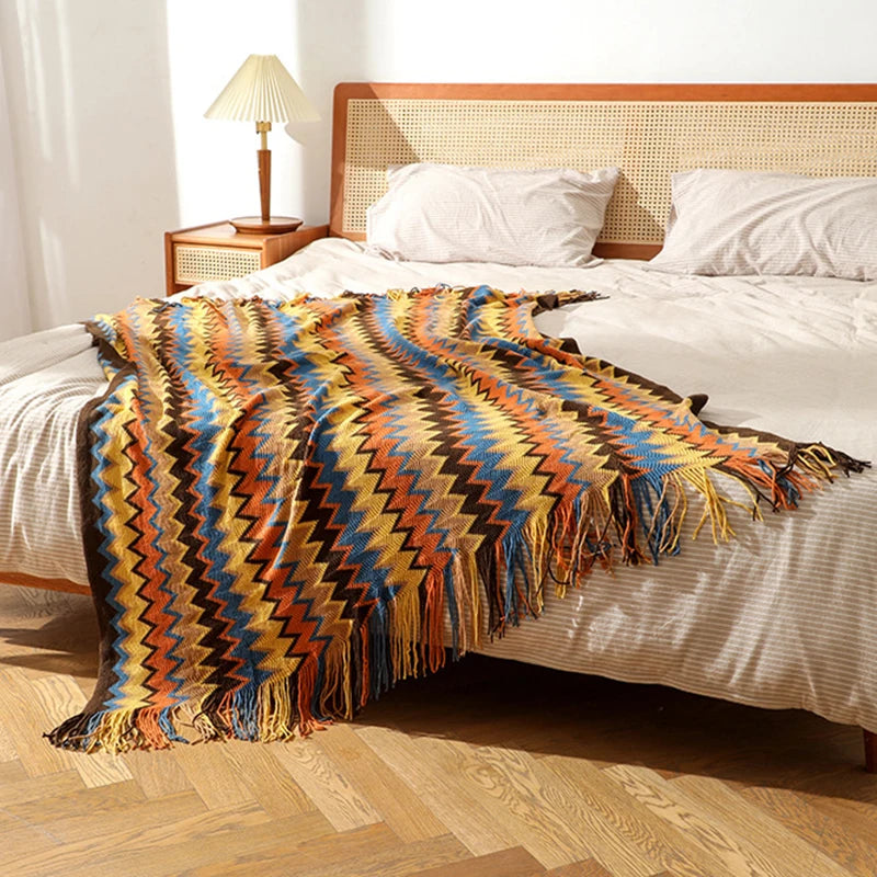 CALIRA WOVEN CHEVRON THROW