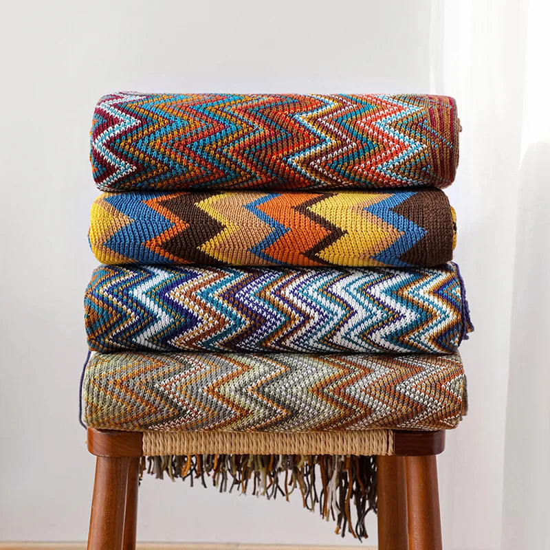 CALIRA WOVEN CHEVRON THROW