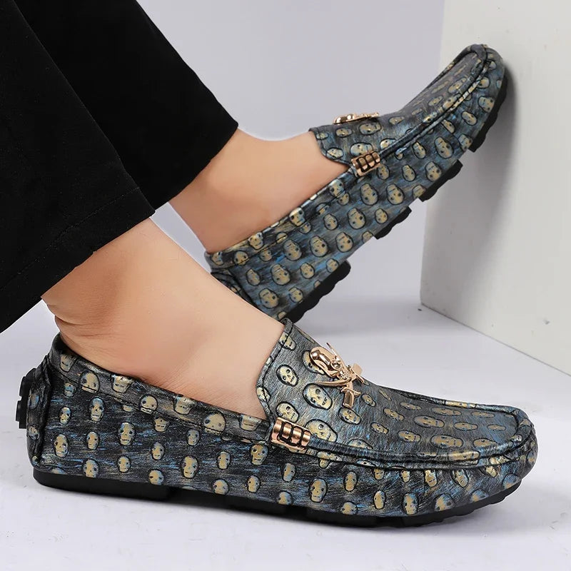 SKULLCUT EMBOSSED LOAFERS