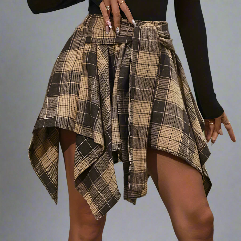 ROWEN PLAID SKIRT