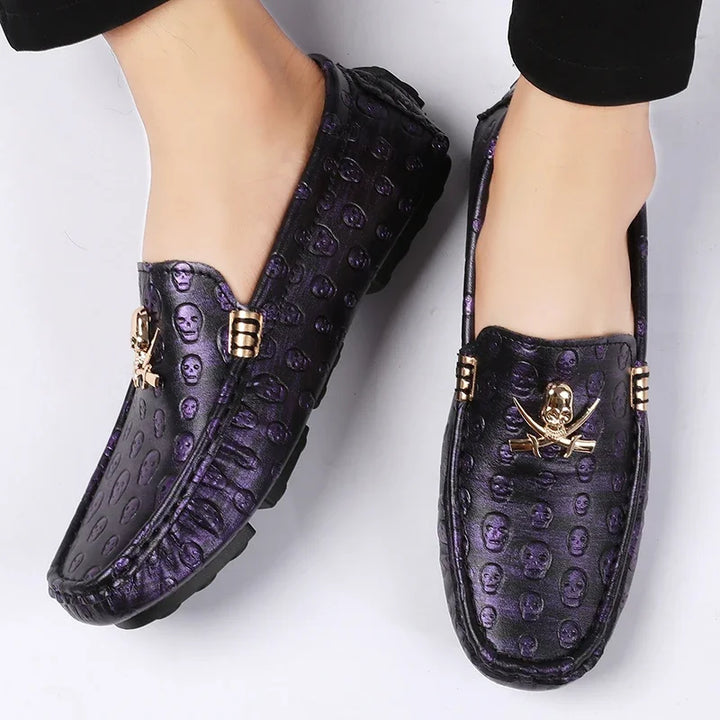SKULLCUT EMBOSSED LOAFERS