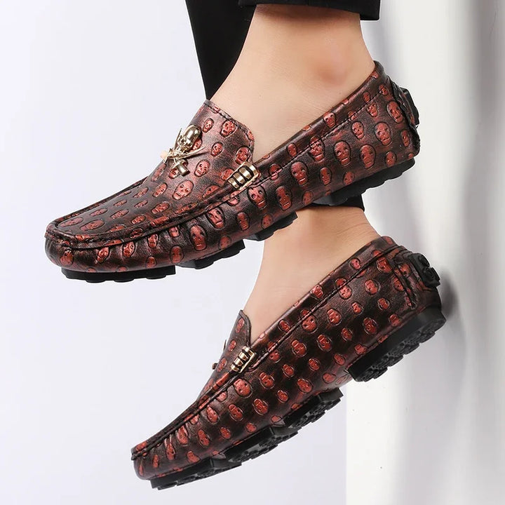 SKULLCUT EMBOSSED LOAFERS