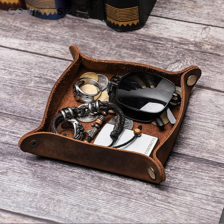 HUDSON LEATHER VALET TRAY