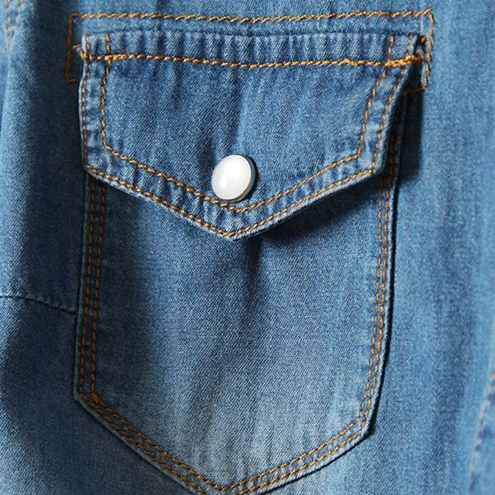 AVERY TIE-KNOT DENIM SHIRT