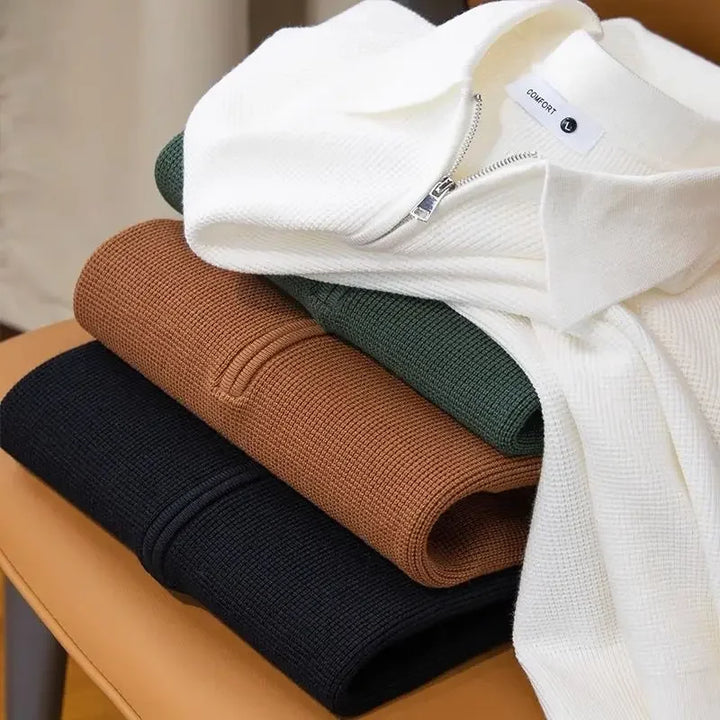 PRESTON WAFFLE-KNIT POLO