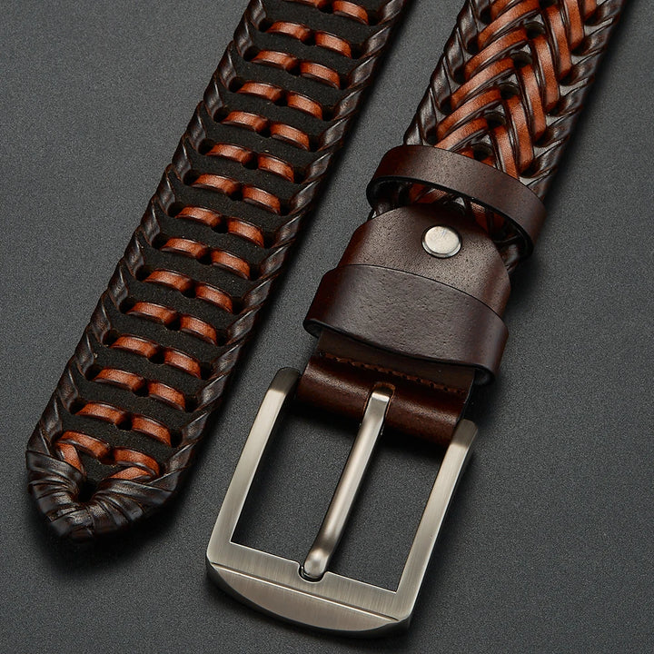 DAKOTA COWHIDE BRAIDED BELT